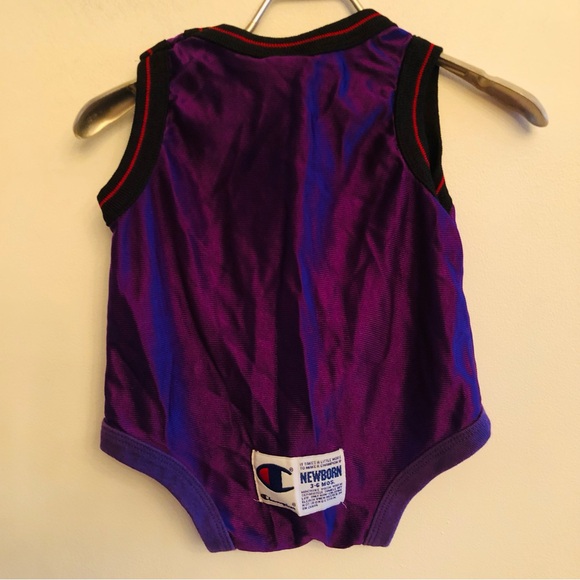 Vintage NBA x Champion purple jersey onesie 3-6M - Picture 4 of 5